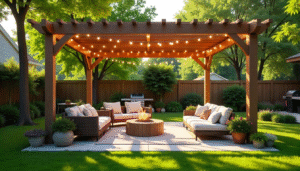 A decorated pavilion by NORWEH Timber Frame