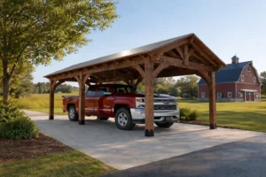 Timber Frame Carpot by NORWEH Timber Frame